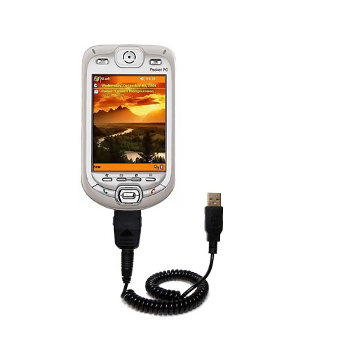 Coiled USB Cable compatible with the i-Mate PDA2k