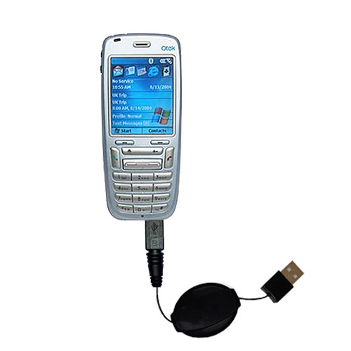 Retractable USB Power Port Ready charger cable designed for the i-Mate SP3 Smartphone and uses TipExchange