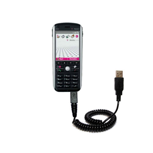 Coiled USB Cable compatible with the i-Mate SP3i Smartphone