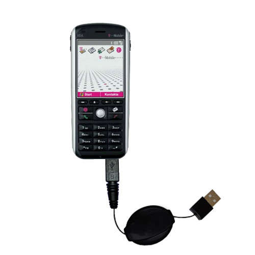 Retractable USB Power Port Ready charger cable designed for the i-Mate SP3i Smartphone and uses TipExchange