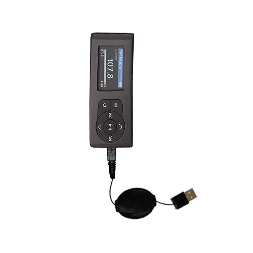 Retractable USB Power Port Ready charger cable designed for the Insignia NS-DA2G Sport and uses TipExchange
