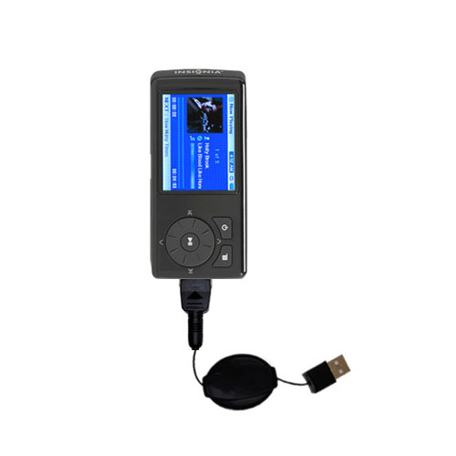 Retractable USB Power Port Ready charger cable designed for the Insignia NS-DV2GNS-DV4G and uses TipExchange