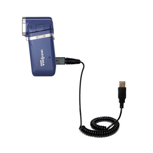 Coiled USB Cable compatible with the Insignia NS-DV720P