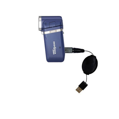 Retractable USB Power Port Ready charger cable designed for the Insignia NS-DV720P and uses TipExchange