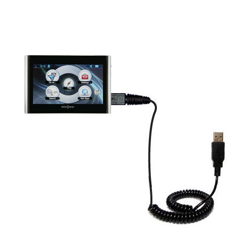 Coiled USB Cable compatible with the Insignia NV-CNV43 GPS