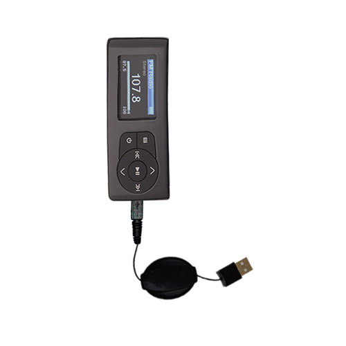 Retractable USB Power Port Ready charger cable designed for the Insignia Sport 1GB 2GB and uses TipExchange