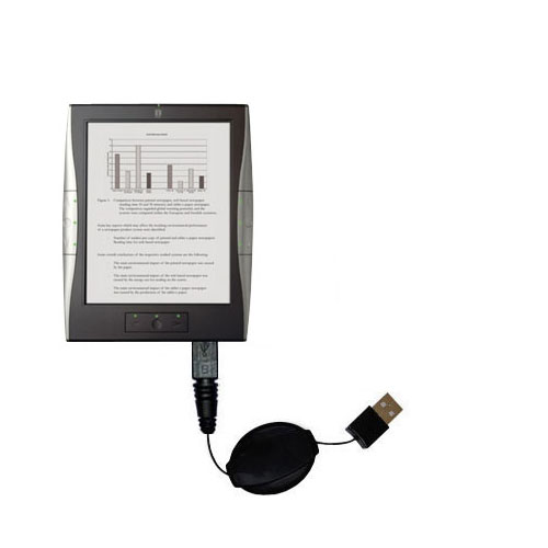 Retractable USB Power Port Ready charger cable designed for the iRex Digital Reader 1000 and uses TipExchange