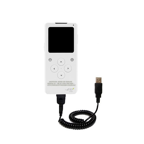 Coiled USB Cable compatible with the iRiver E10