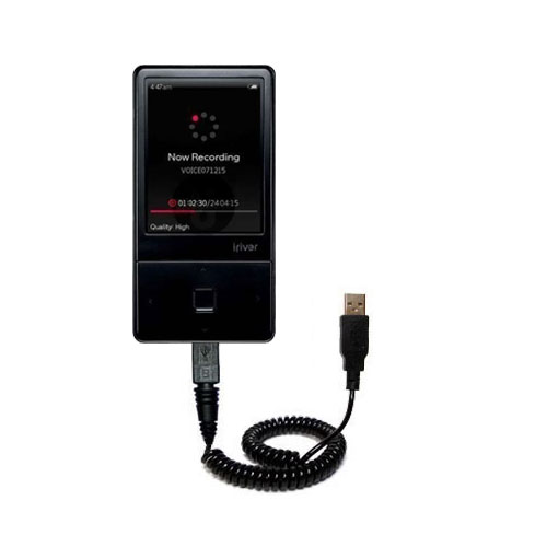 Coiled USB Cable compatible with the iRiver E100