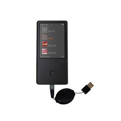 Retractable USB Power Port Ready charger cable designed for the iRiver E150 and uses TipExchange