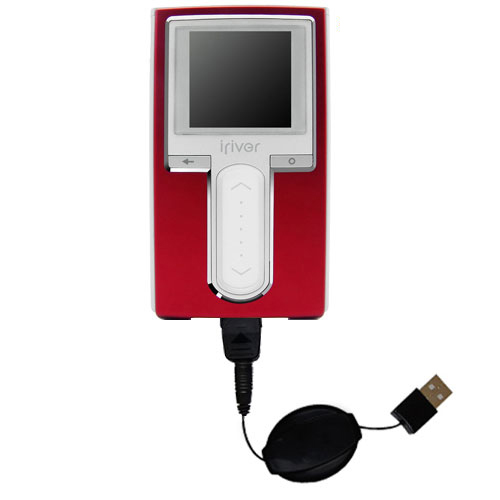 Retractable USB Power Port Ready charger cable designed for the iRiver H10 and uses TipExchange