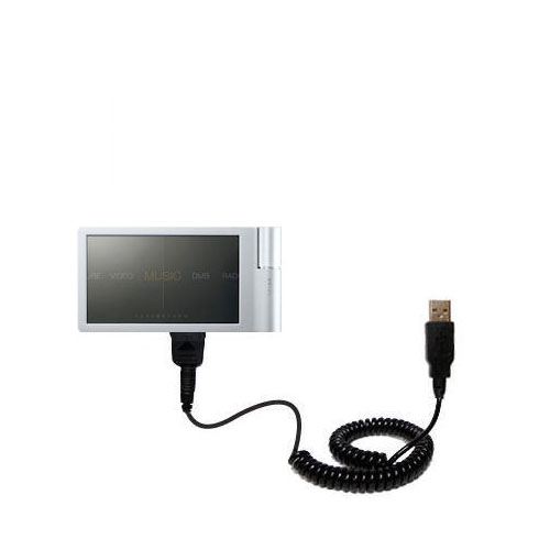 Coiled USB Cable compatible with the iRiver Spinn