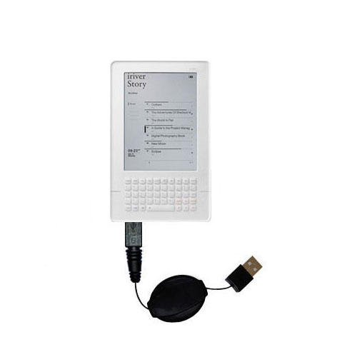 Retractable USB Power Port Ready charger cable designed for the iRiver Story and uses TipExchange