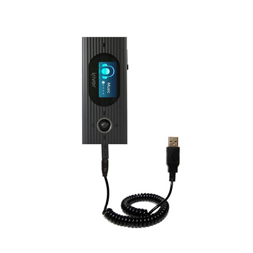 Coiled USB Cable compatible with the iRiver T50