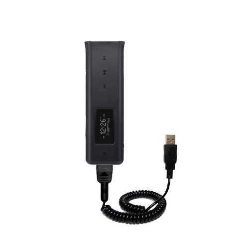Coiled USB Cable compatible with the iRiver T7 Volcano
