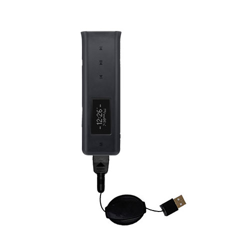Retractable USB Power Port Ready charger cable designed for the iRiver T7 Volcano and uses TipExchange