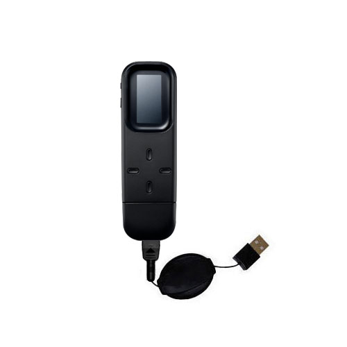 Retractable USB Power Port Ready charger cable designed for the iRiver T8 and uses TipExchange