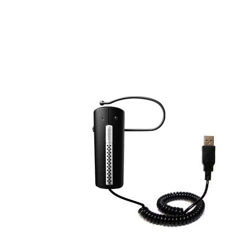 Coiled USB Cable compatible with the Jabra BT530