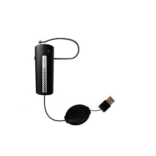 Retractable USB Power Port Ready charger cable designed for the Jabra BT530 and uses TipExchange