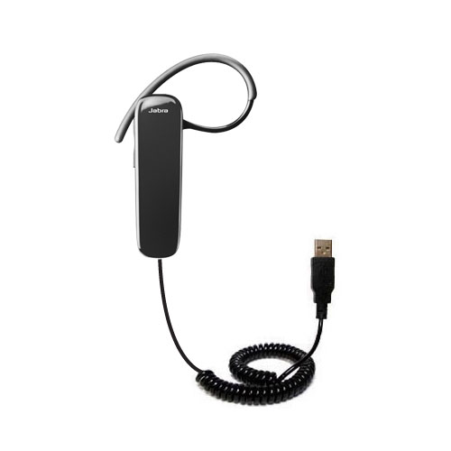 Coiled USB Cable compatible with the Jabra EASYGO