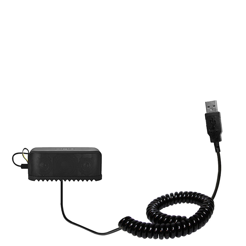 Coiled USB Cable compatible with the Jabra Solemate