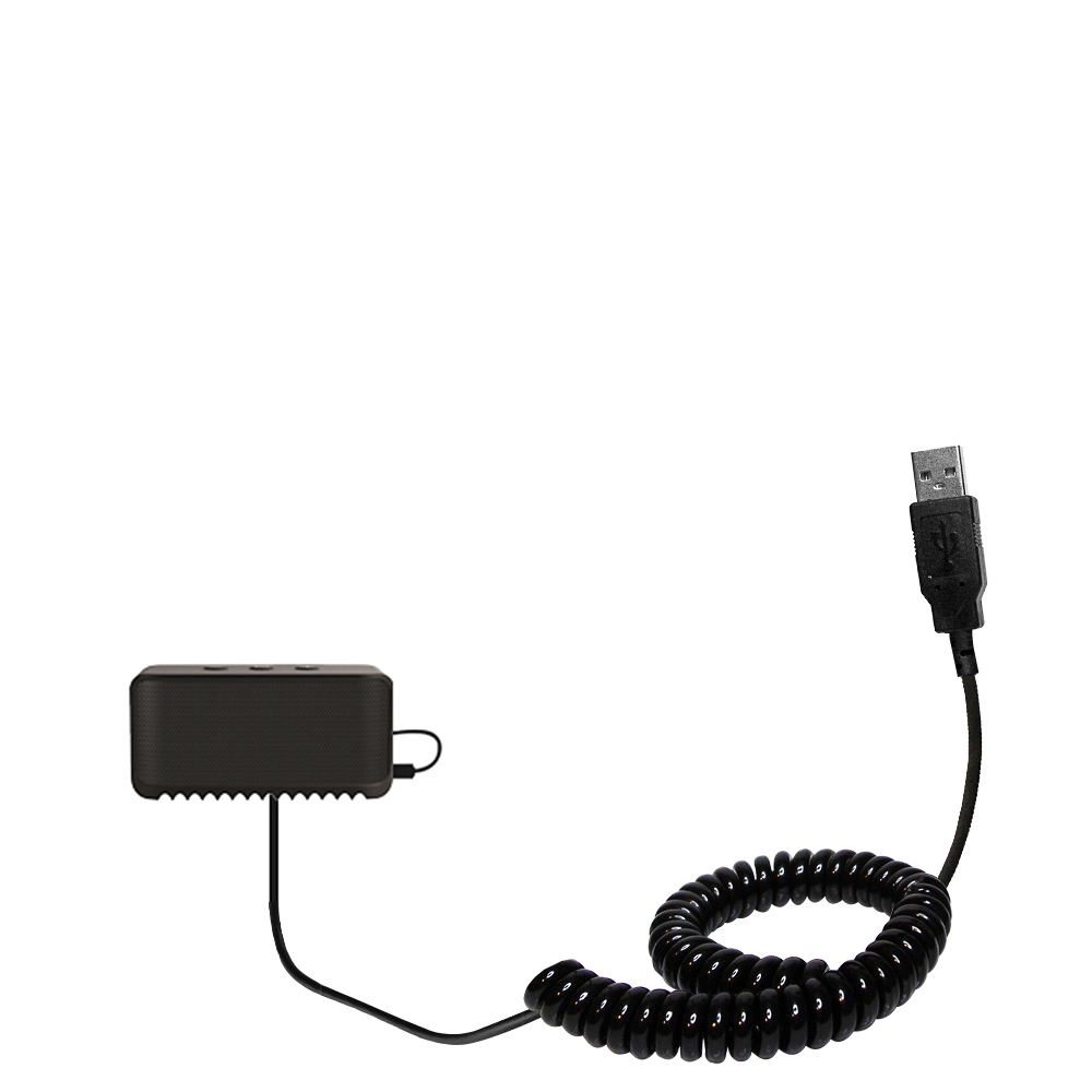 Coiled USB Cable compatible with the Jabra Solemate Mini