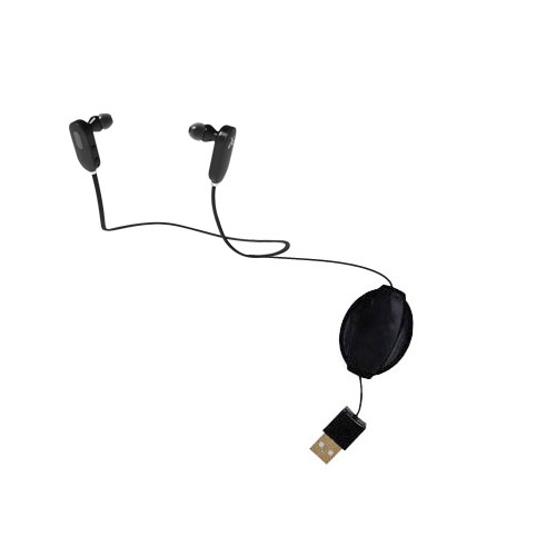 Retractable USB Power Port Ready charger cable designed for the Jaybird JF3 Freedom and uses TipExchange