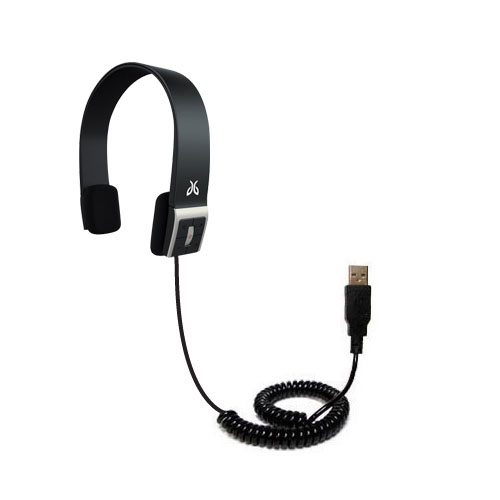 Coiled USB Cable compatible with the Jaybird Sportsband SB1