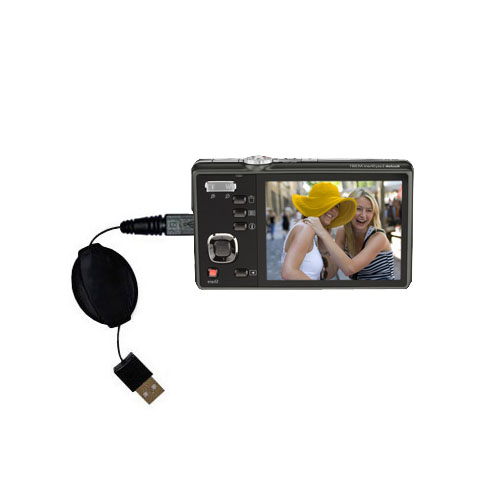 Retractable USB Power Port Ready charger cable designed for the Kodak EasyShare M381 and uses TipExchange