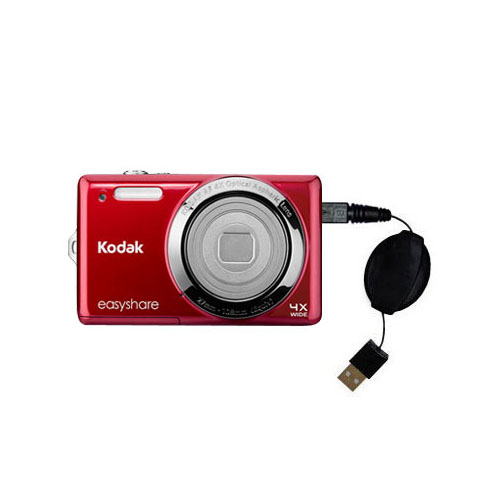 Retractable USB Power Port Ready charger cable designed for the Kodak EasyShare M522 and uses TipExchange