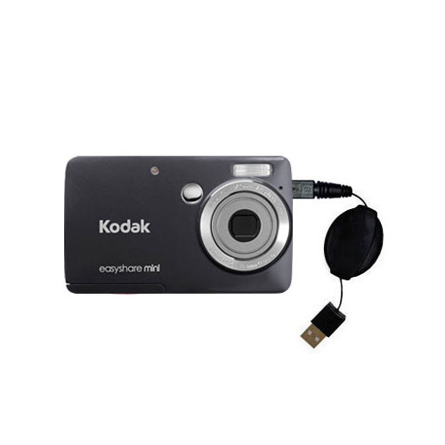 Retractable USB Power Port Ready charger cable designed for the Kodak EasyShare MINI and uses TipExchange