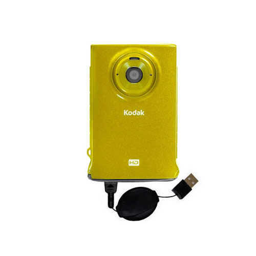 Retractable USB Power Port Ready charger cable designed for the Kodak Mini HD Video Camera and uses TipExchange