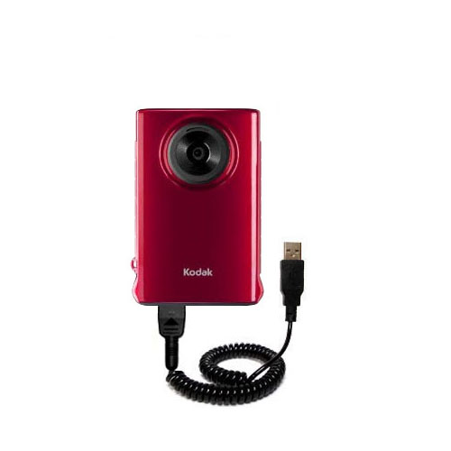 Coiled USB Cable compatible with the Kodak Mini Video Camera