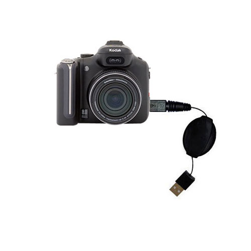Retractable USB Power Port Ready charger cable designed for the Kodak P880 and uses TipExchange