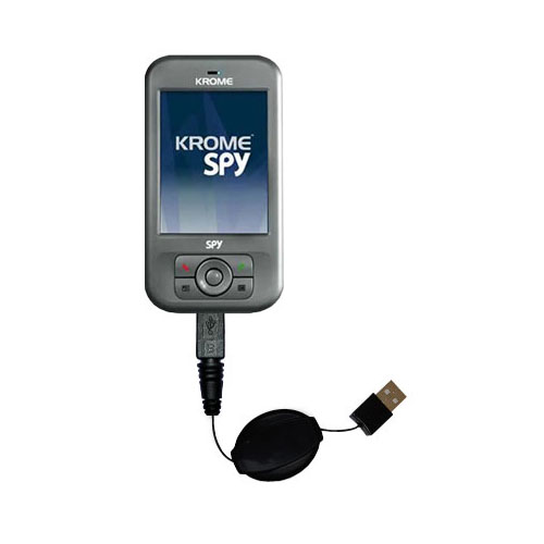 Retractable USB Power Port Ready charger cable designed for the Krome Spy and uses TipExchange