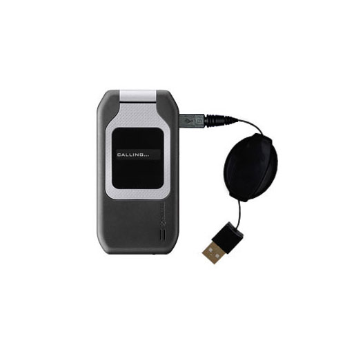 Retractable USB Power Port Ready charger cable designed for the Kyocera Adreno S2400 and uses TipExchange