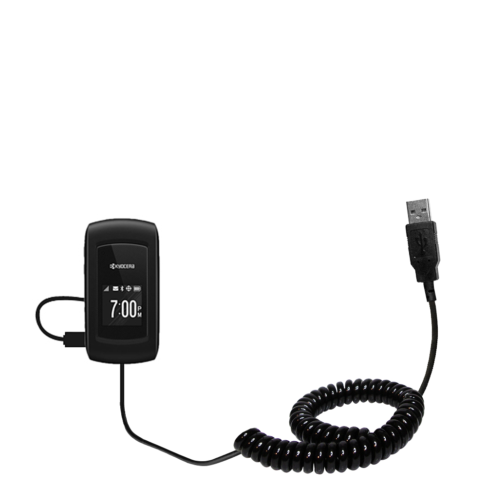 Coiled USB Cable compatible with the Kyocera Coast / Kona