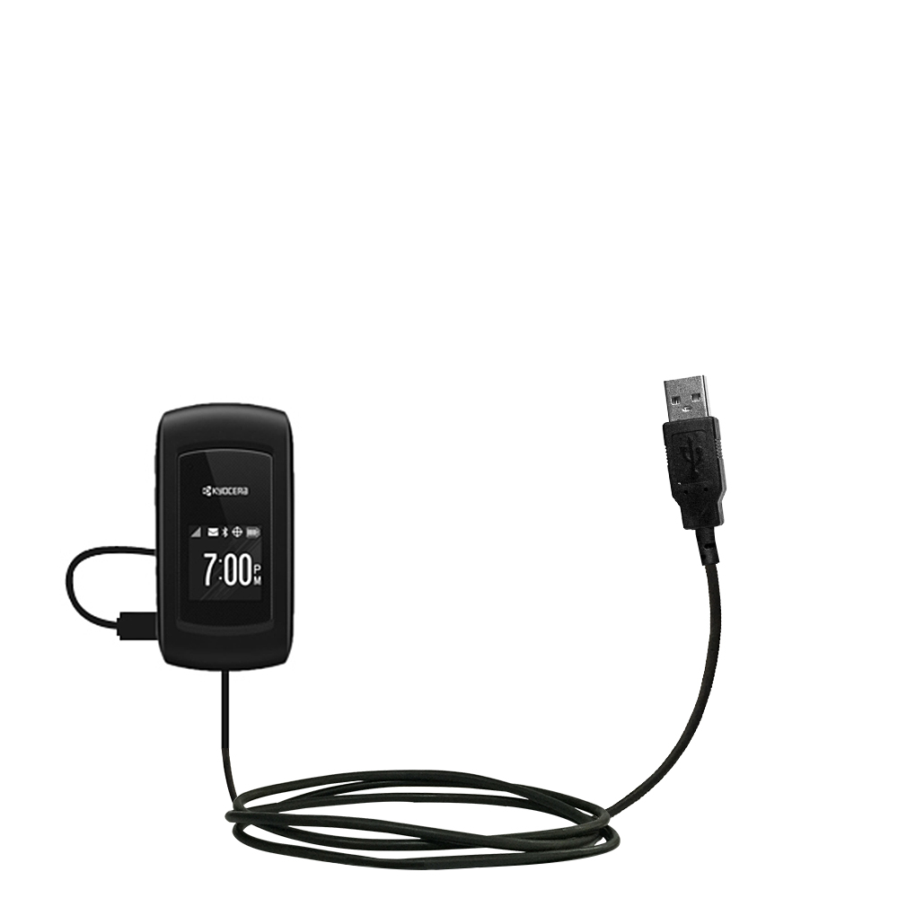Classic Straight USB Cable suitable for the Kyocera Coast / Kona with Power Hot Sync and Charge Capabilities - Uses Gomadic TipExchange Technology