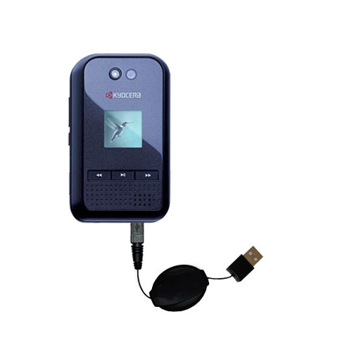 Retractable USB Power Port Ready charger cable designed for the Kyocera E2000 and uses TipExchange