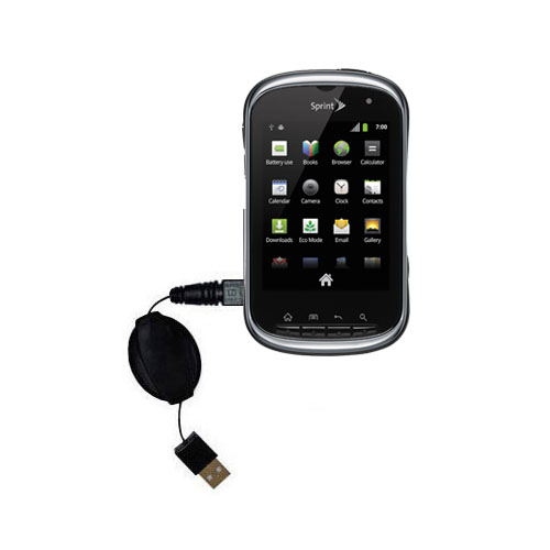 Retractable USB Power Port Ready charger cable designed for the Kyocera Milano and uses TipExchange