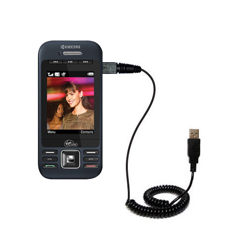 Coiled USB Cable compatible with the Kyocera X-TC