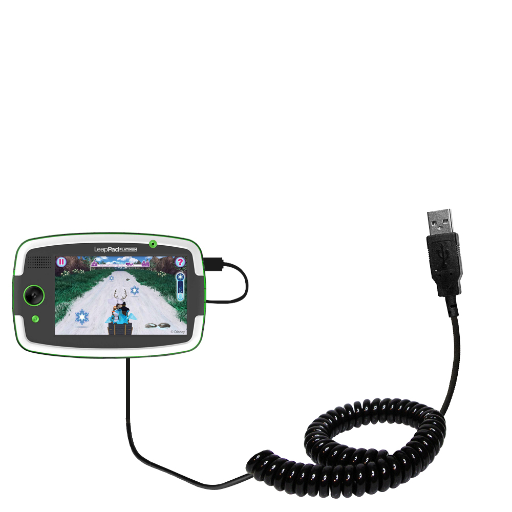 Coiled USB Cable compatible with the LeapFrog LeapPad Platinum