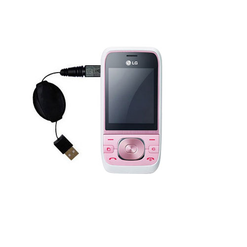 Retractable USB Power Port Ready charger cable designed for the LG  GU280 and uses TipExchange