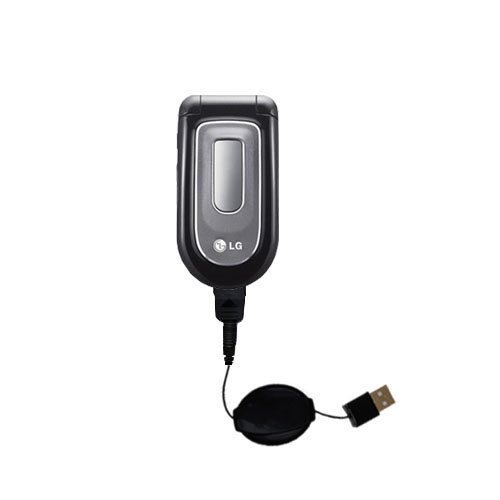 Retractable USB Power Port Ready charger cable designed for the LG 3450 and uses TipExchange