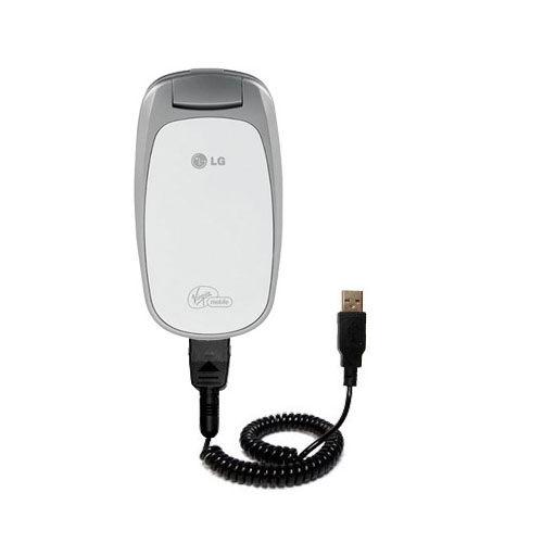 Coiled USB Cable compatible with the LG Aloha