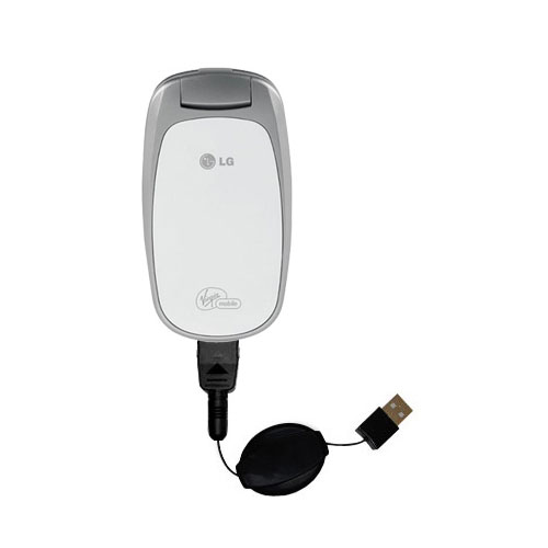 Retractable USB Power Port Ready charger cable designed for the LG Aloha and uses TipExchange