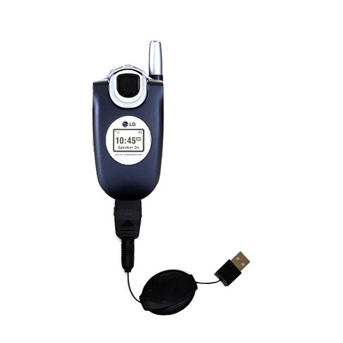Retractable USB Power Port Ready charger cable designed for the LG AX4750 and uses TipExchange