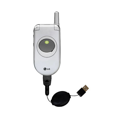 Retractable USB Power Port Ready charger cable designed for the LG C1300 and uses TipExchange