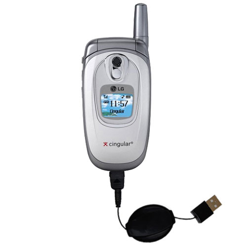 Retractable USB Power Port Ready charger cable designed for the LG C2000 and uses TipExchange
