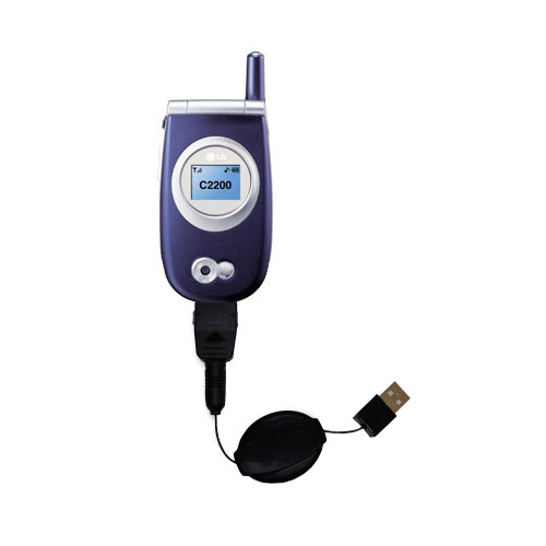Retractable USB Power Port Ready charger cable designed for the LG C2200 and uses TipExchange